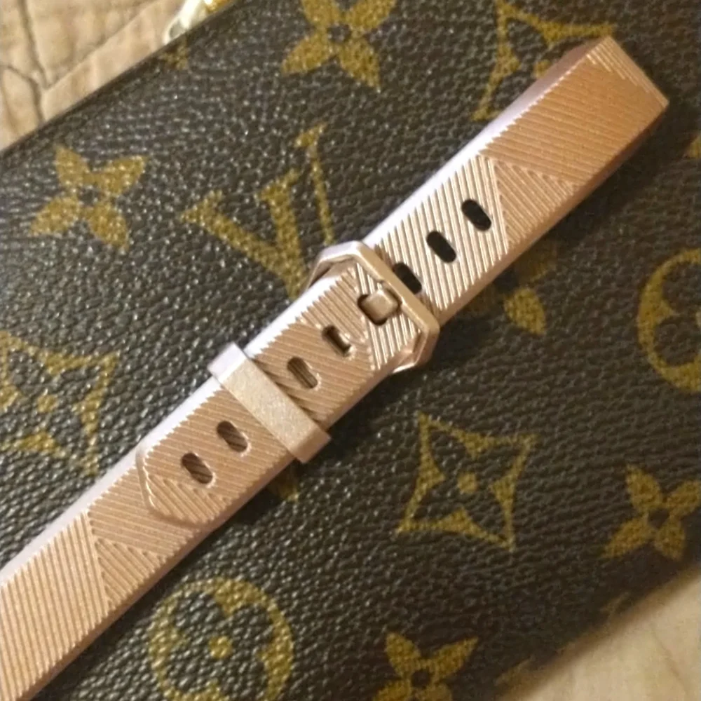 Fitbit Alta HR Interchangeable Silicone Wristband Sport Band Metallic Mauve Pink